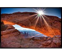 1art1 Cañones Cartel con Marco (Plástico) - High Noon At Mesa Arch, Canyonlands National Park, USA (91 x 61cm)