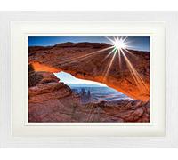 1art1 Cañones Póster High Noon At Mesa Arch, Canyonlands National Park, USA Cuadro Enmarcado con Fine Passepartout | Cuadros De Pared | En Un Marco De Imagen 40x30 cm