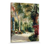 1art1 Carl Blechen Póster Impresión En Lienzo La Casa De Palma En La Isla del Pavo Real Cerca De Potsdam, 1832 Cuadro En Bastidor De Camilla De Madera | Mural XXL | Imagen 50x40 cm