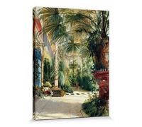 1art1 Carl Blechen Póster Impresión En Lienzo La Casa De Palma En La Isla del Pavo Real Cerca De Potsdam, 1832 Cuadro En Bastidor De Camilla De Madera | Mural XXL | Imagen 40x30 cm