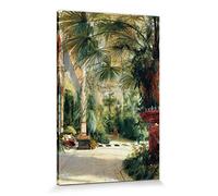 1art1 Carl Blechen Póster Impresión En Lienzo La Casa De Palma En La Isla del Pavo Real Cerca De Potsdam, 1832 Cuadro En Bastidor De Camilla De Madera | Mural XXL | Imagen 120x80 cm