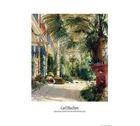 1art1 Carl Blechen Póster La Casa De Palma En La Isla del Pavo Real Cerca De Potsdam, 1832 Cartel 91x61 cm