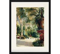 1art1 Carl Blechen Póster La Casa De Palma En La Isla del Pavo Real Cerca De Potsdam, 1832 Cuadro Enmarcado con Fine Passepartout | Cuadros De Pared | En Un Marco De Imagen 80x60 cm
