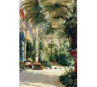 1art1 Carl Blechen Póster La Casa De Palma En La Isla del Pavo Real Cerca De Potsdam, 1832 Póster Impresión Artística 180x120 cm