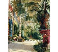 1art1 Carl Blechen Póster La Casa De Palma En La Isla del Pavo Real Cerca De Potsdam, 1832 Póster Impresión Artística 50x40 cm