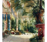 1art1 Carl Blechen Póster La Casa De Palma En La Isla del Pavo Real Cerca De Potsdam, 1832 Póster Impresión Artística 70x70 cm