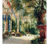 1art1 Carl Blechen Póster La Casa De Palma En La Isla del Pavo Real Cerca De Potsdam, 1832 Póster Impresión Artística 100x100 cm