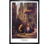 1art1 Carl Spitzweg Cartel con Marco (Madera DM) - The Eternal Bridegroom, 1860 (91 x 61cm)