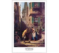 1art1 Carl Spitzweg Cartel con Marco (Plástico) - The Eternal Bridegroom, 1860 (91 x 61cm)