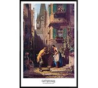 1art1 Carl Spitzweg Cartel con Marco (Plástico) - The Eternal Bridegroom, 1860 (91 x 61cm)