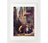 1art1 Carl Spitzweg Póster The Eternal Bridegroom, 1860 Cuadro Enmarcado con Fine Passepartout | Cuadros De Pared | En Un Marco De Imagen 40x30 cm