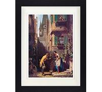 1art1 Carl Spitzweg Póster The Eternal Bridegroom, 1860 Cuadro Enmarcado con Fine Passepartout | Cuadros De Pared | En Un Marco De Imagen 40x30 cm