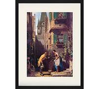 1art1 Carl Spitzweg Póster The Eternal Bridegroom, 1860 Cuadro Enmarcado con Fine Passepartout | Cuadros De Pared | En Un Marco De Imagen 80x60 cm