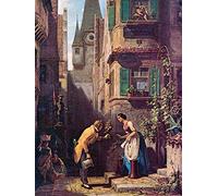 1art1 Carl Spitzweg Póster The Eternal Bridegroom, 1860 Póster Impresión Artística 80x60 cm