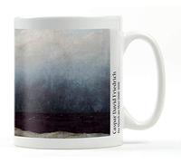 1art1 Caspar David Friedrich Monje A La Orilla del Mar, 1808-1810 Taza Foto 9x8 cm