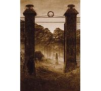 1art1 Caspar David Friedrich Póster Entrada De Un Cementerio, 1825, Sepia Póster Impresión Artística 120x80 cm