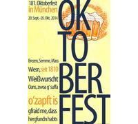 1art1 Cerveza Póster Oktoberfest 2014 In Munich Cartel 91x61 cm