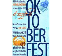 1art1 Cerveza Póster XXL Oktoberfest 2017 Múnich Cartel 180x120 cm