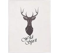 1art1 Ciervos Póster Impresión Artística con Marco (Plástico) - Wild Spirit (50 x 40cm)