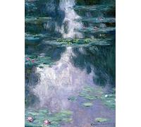 1art1 Claude Monet Nenúfares, 1907 (Azul Oscuro), 2 Partes Póster Fotomural 250x180 cm