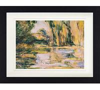 1art1 Claude Monet Póster Estanque De Nenúfares, Puente 1899 Cuadro Enmarcado con Fine Passepartout | Cuadros De Pared | En Un Marco De Imagen 40x30 cm