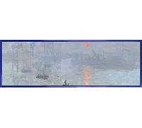 1art1 Claude Monet Póster Impresión Artística con Marco (Plástico) - Impresión, Sol Naciente, 1872 (91 x 30cm)