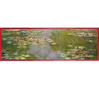 1art1 Claude Monet Póster Impresión Artística con Marco (Plástico) - Nenúfares, 1919 (91 x 30cm)