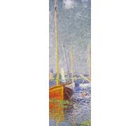 1art1 Claude Monet Póster Los Barcos Rojos, Argenteuil, 1875 Póster Impresión Artística 91x30 cm