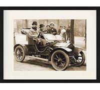 1art1 Coches Antiguos Póster Brouhot Phaeton In Paris, 1910 Cuadro Enmarcado con Fine Passepartout | Cuadros De Pared | En Un Marco De Imagen 80x60 cm
