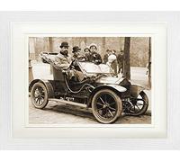 1art1 Coches Antiguos Póster Brouhot Phaeton In Paris, 1910 Cuadro Enmarcado con Fine Passepartout | Cuadros De Pared | En Un Marco De Imagen 40x30 cm