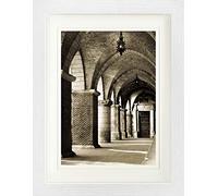 1art1 Construcciones Históricas Póster Pórtico A La Iglesia De Santa María Maggiore En Italia Cuadro Enmarcado con Fine Passepartout | Cuadros De Pared | En Un Marco De Imagen 40x30 cm