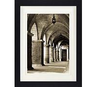1art1 Construcciones Históricas Póster Pórtico A La Iglesia De Santa María Maggiore En Italia Cuadro Enmarcado con Fine Passepartout | Cuadros De Pared | En Un Marco De Imagen 40x30 cm