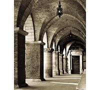 1art1 Construcciones Históricas Póster Pórtico A La Iglesia De Santa María Maggiore En Italia Póster Impresión Artística 50x40 cm