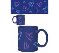 1art1 Corazones Draw Me A Heart Taza Foto 9x8 cm