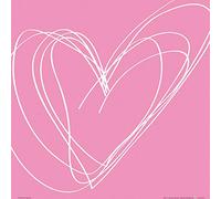 1art1 Corazones Póster Draw Me A Heart Póster Impresión Artística 40x40 cm