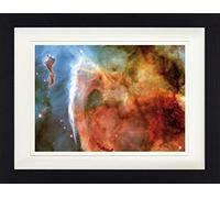 1art1 Cosmos Y Universo Póster La Nebulosa del Ojo De Cerradura En La Constelación De Carina Cuadro Enmarcado con Fine Passepartout | Cuadros De Pared | En Un Marco De Imagen 40x30 cm