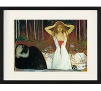 1art1 Edvard Munch Póster Cenizas, 1894 Cuadro Enmarcado con Fine Passepartout | Cuadros De Pared | En Un Marco De Imagen 80x60 cm