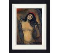 1art1 Edvard Munch Póster Madonna, 1894-1895 Cuadro Enmarcado con Fine Passepartout | Cuadros De Pared | En Un Marco De Imagen 40x30 cm