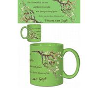 1art1 Flores De La Almendra Almond Branches In Bloom with Quotation, In German Taza Foto 9x8 cm