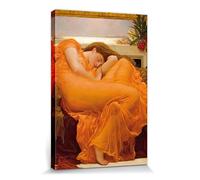 1art1 Frederic Lord Leighton Póster Impresión En Lienzo Sol Ardiente De Junio, 1895 Cuadro En Bastidor De Camilla De Madera | Mural XXL | Imagen 120x80 cm