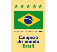 1art1 Fútbol Póster XXL Brasil Campeón del Mundo, Brasil Campeão Do Mundo Cartel 120x80 cm