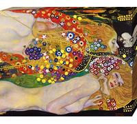 1art1 Gustav Klimt Póster Impresión En Lienzo Serpientes De Agua II, 1904-1907 Cuadro En Bastidor De Camilla De Madera | Mural XXL | Imagen 50x40 cm