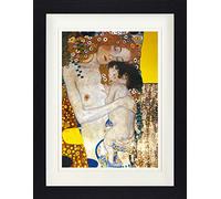 1art1 Gustav Klimt Póster Las Tres Edades De La Mujer, Detalle Cuadro Enmarcado con Fine Passepartout | Cuadros De Pared | En Un Marco De Imagen 40x30 cm