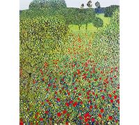 1art1 Gustav Klimt Póster Prado con Amapolas, 1907 Póster Impresión Artística 50x40 cm