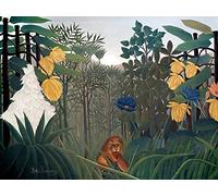 1art1 Henri Rousseau Póster The Meal of The Lion, 1907 Póster Impresión Artística 80x60 cm