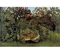 1art1 Henri Rousseau The Hungry Lion Throws Itself On The Antelope, 1905 Fotomural Autoadhesivo 180x120 cm