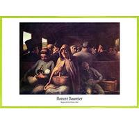 1art1 Honoré Daumier Cartel con Marco (Plástico) - El Vagón De Tercera Clase, 1864 (91 x 61cm)