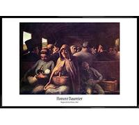 1art1 Honoré Daumier Cartel con Marco (Plástico) - El Vagón De Tercera Clase, 1864 (91 x 61cm)