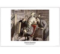 1art1 Honoré Daumier Cartel con Marco (Plástico) - Los Amantes del Arte, Circa 1862 (91 x 61cm)