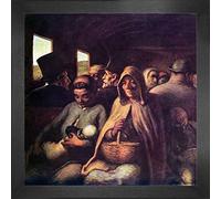 1art1 Honoré Daumier Póster Impresión Artística con Marco (Madera DM) - El Vagón De Tercera Clase, 1864 (40 x 40cm)